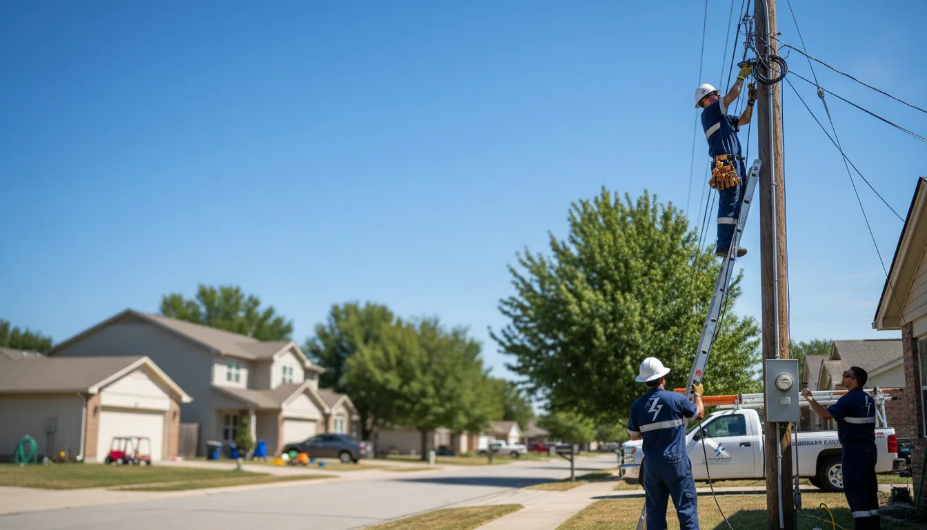 Residential electrician providing installation services in Fairfax, IA